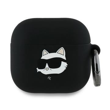 AirPods 4 Capa de silicone 3D Karl Lagerfeld Choupette Head - Preto
