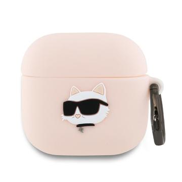 AirPods 4 Karl Lagerfeld Choupette Head Capa de silicone 3D