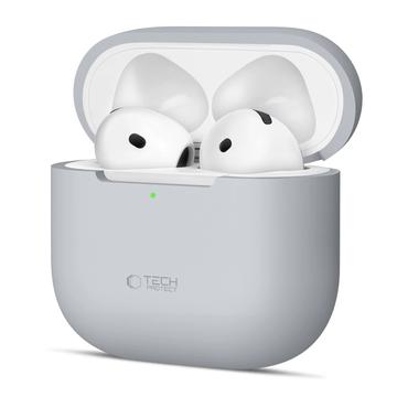 Capa de silicone Tech-Protect para AirPods 4 - Cinzento Crayon
