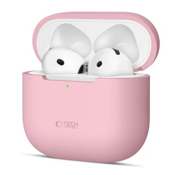 Capa de silicone Tech-Protect para AirPods 4 - Rosa empoeirado