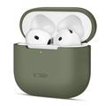 Capa de silicone Tech-Protect para AirPods 4 - Verde azeitona