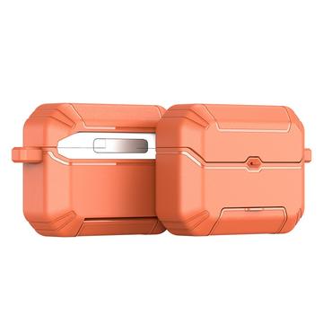 Capa para AirPods Pro 3 Dux Ducis Pecs com suporte e gancho em liga metálica - Laranja