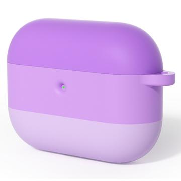 Capa de silicone à prova de choque para AirPods Pro 3 com mosquetão - Roxo