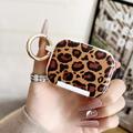 Capa para AirPods Pro 3 Leopard Print com suporte para telemóvel e espelho de maquilhagem
