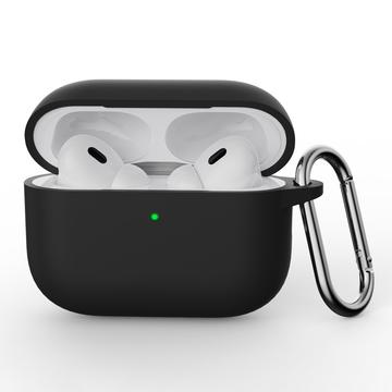 Capa em Silicone com Mosquetão para AirPods Pro 3 - Preto