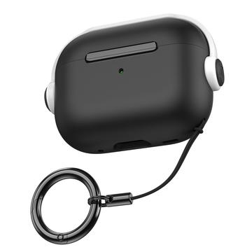 Capa híbrida para AirPods Pro/AirPods Pro 2 AhaStyle WG109 - Branco / Preto