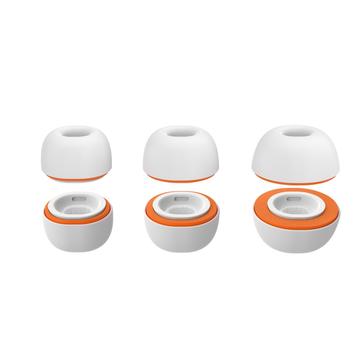 AirPods Pro/Pro 2 AhaStyle WG181 Pontas auriculares de substituição - 3 pares - Branco / Laranja