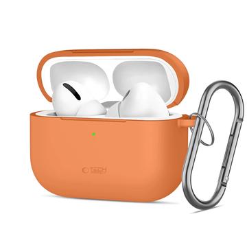 Capa de silicone com gancho para Airpods Pro 3 Tech-Protect - Laranja Cósmica
