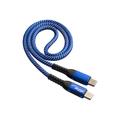 Cabo USB-C Akyga 100W, 0,5m - USB-C/USB-C - Azul