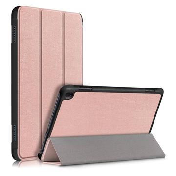 Bolsa Fólio Inteligente Tri-Fold para Amazon Fire HD 8 (2020)/8 Plus (2022) - Cor-de-Rosa Dourado