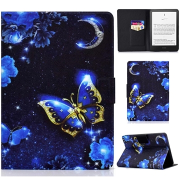 Capa Folio Inteligente para Amazon Kindle Paperwhite (2024) - Borboleta Azul