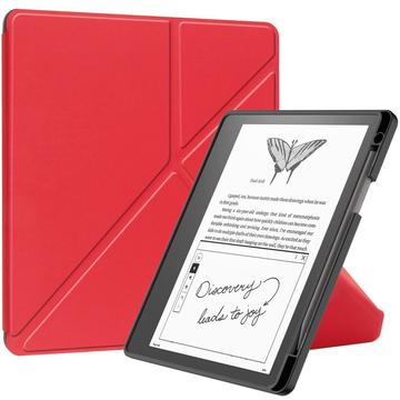 Bolsa Fólio Origami Stand para Amazon Kindle Scribe - Vermelho