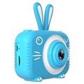 Câmara Digital X5 Infantil em Forma de Animal - 20 MP - Coelho / Azul