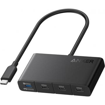 Anker 4-em-1 USB-C Hub - 10Gbps de dados, 100W de potência, saída 4K