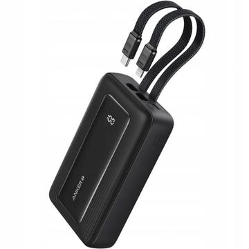 Anker PowerCore 10000mAh Power Bank com cabos USB-C e Lightning integrados - 30W - Preto