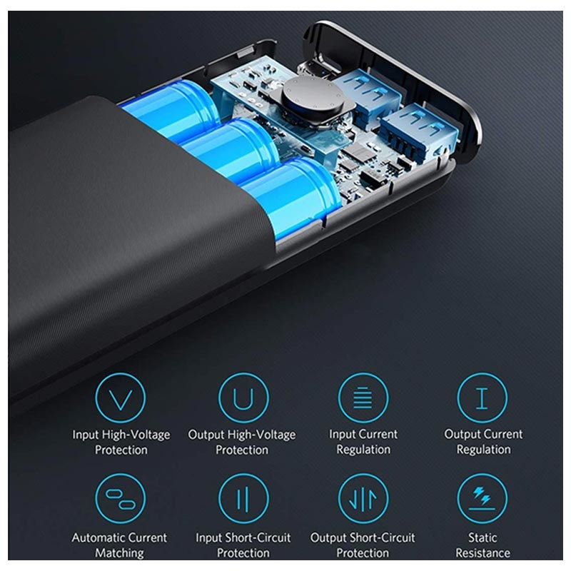 Power Bank 20000mAh Anker PowerCore II 2x USB Preto