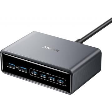 Estação de carregamento de secretária Anker Prime 200W - 4x USB-C, 2x USB-A - Preto