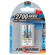ANSMANN Energy AA type Batterier til generelt brug (genopladelige) 2700mAh - 2 Unidades