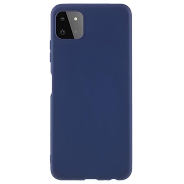 Capa de TPU Mate Antidedadas para Samsung Galaxy A22 5G, Galaxy F42 5G - Azul Escuro