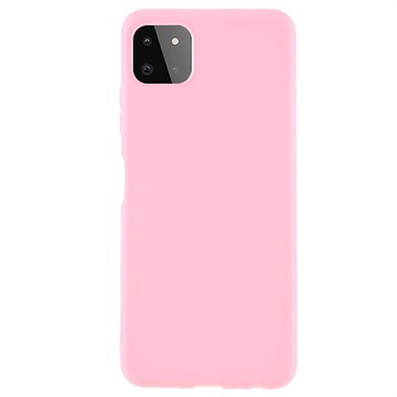 Capa de TPU Mate Antidedadas para Samsung Galaxy A22 5G, Galaxy F42 5G - Cor-de-Rosa
