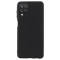 Capa de TPU Mate Anti Dedadas para Samsung Galaxy A12 - Preto