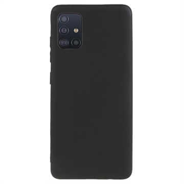 Capa de TPU Mate Anti Dedadas para Samsung Galaxy A51 - Preto
