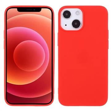 Capa de TPU Mate Anti Dedadas para iPhone 13 Mini - Vermelho
