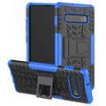 Bolsa Híbrida Antiderrapante Com Suporte Para Samsung Galaxy S10 - Azul / Preto