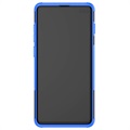 Bolsa Híbrida Antiderrapante Com Suporte Para Samsung Galaxy S10 - Azul / Preto