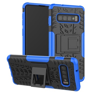 Capa Híbrida Antiderrapante para Samsung Galaxy S10+ - Azul / Preto