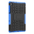 Capa Híbrida Antiderrapante com Função de Suporte para Lenovo Tab K10 - Preto / Azul