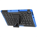 Capa Híbrida Antiderrapante com Função de Suporte para Lenovo Tab K10 - Preto / Azul