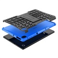 Capa Híbrida Antiderrapante com Função de Suporte para Lenovo Tab K10 - Preto / Azul