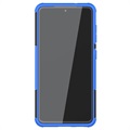 Capa Híbrida Antiderrapante com Suporte Samsung Galaxy S21 FE 5G – Azul / Preto