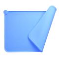 Tapete de silicone antiderrapante para animais de estimação - 47x30cm - Azul