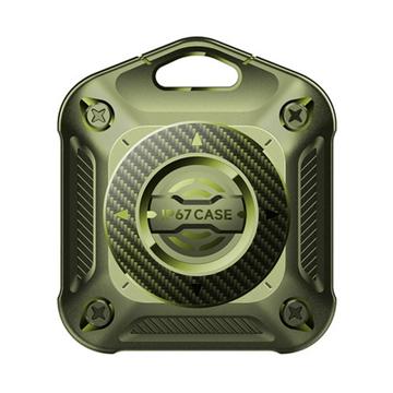 Capa impermeável Apple AirTag 1/2 IP67 com porta-chaves - Verde escuro