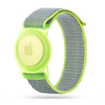 Pulseira de nylon Apple AirTag 1/2 Tech-Protect para crianças - Lime