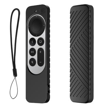 Apple TV 4K Siri Remote (3ª geração) Capa protetora de silicone com cordão - Preto