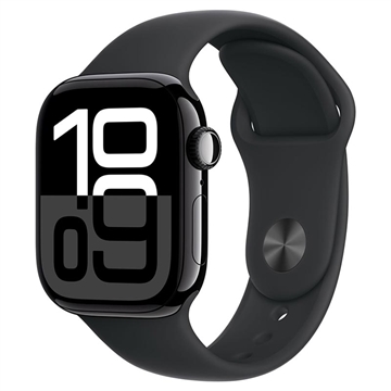 Apple Watch 10 GPS MWWE3QN/A - Alumínio, Bracelete desportiva preta, S/M, 42mm - Preto