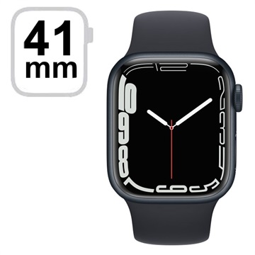 Apple Watch 7 LTE MKHQ3FD/A - Alumínio, Bracelete Desportiva Midnight, 41mm