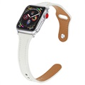Bracelete em Pele Premium para Apple Watch 7/SE/6/5/4/3/2/1 - 45mm/44mm/42mm - Branco