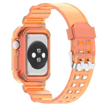Bracelete de Substituição em Silicone com Moldura Integrada para Apple Watch Series 11/10 - 46mm - Transparente Preto