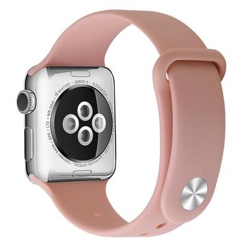 Bracelete em Silicone Suave Apple Watch Series SE (2023)/9/8/SE (2022)/7/SE/6/5/4/3/2/1 - 42mm/41mm/40mm/38mm - Cor-de-Rosa