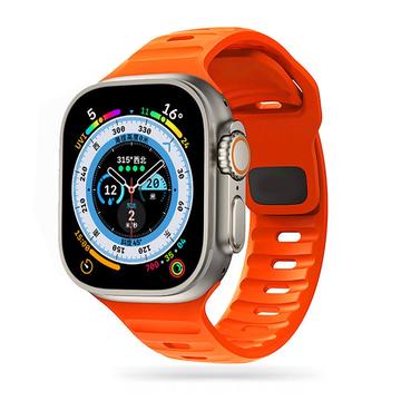 Apple Watch Series Ultra 3/2/Ultra/11/10/9/8/SE 3/(2022)/7/SE/6/5/4/3/2/1 Bracelete de silicone Tech-Protect IconBand Line - 49 mm/46mm/45 mm/44 mm/42 mm - Laranja