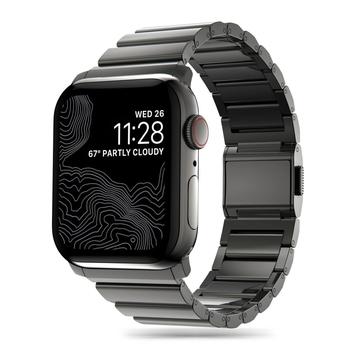 Apple Watch Series Ultra 3/2/Ultra/11/10/9/8/SE 3/(2022)/7/SE/6/5/4/3/2/1 Bracelete em aço inoxidável Tech-Protect SteelBand - 49mm/46mm/45mm/44mm/42mm - Preto
