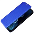 Bolsa Flip para Asus Zenfone 8 - Fibra de Carbono - Azul