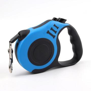 Trela retrátil automática para cães - 5m - Azul