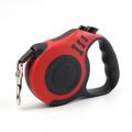 Trela retrátil automática para cães - 5m - Vermelho