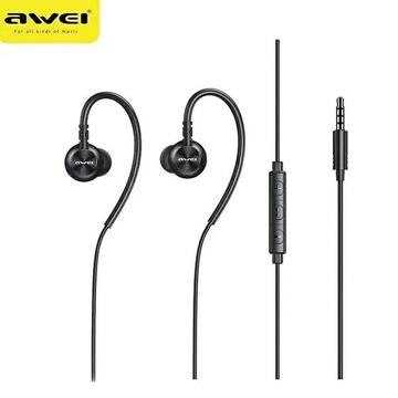 Awei L3 Ear-hook Sport Earphones - 3,5 mm - Preto