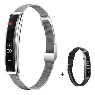 B3 Smart Bracelet / Fitness Tracker com duas braceletes - Prata